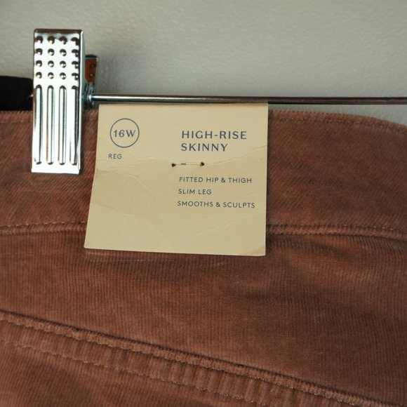 Universal Thread High‎ Rise Skinny Light Brown Corduroy Pants Size 16W - Picture 7 of 10